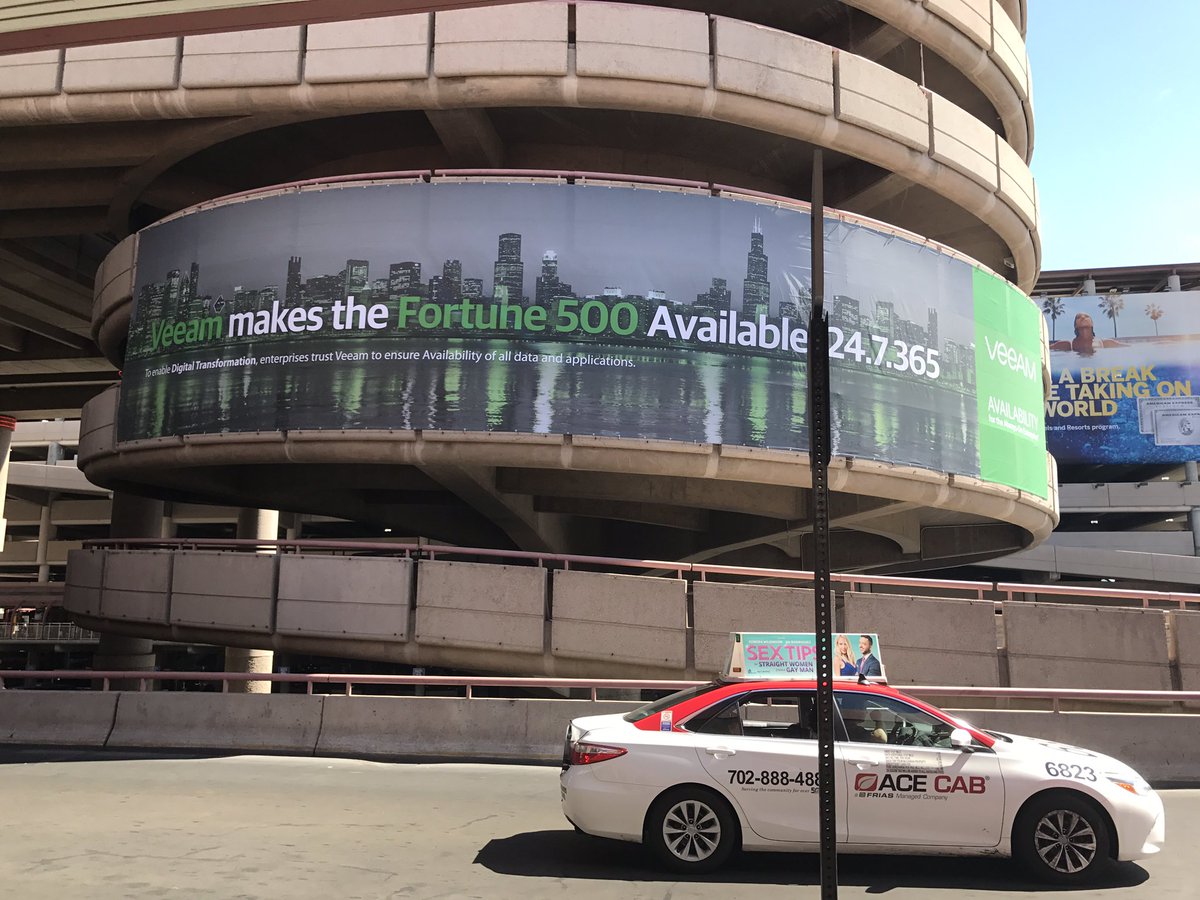 cnlwebb5's tweet photo. Just landed in LV for #VMworld 2017 and #IspyVeeam right away! #Veeam https://t.co/J0IgmPsU4z