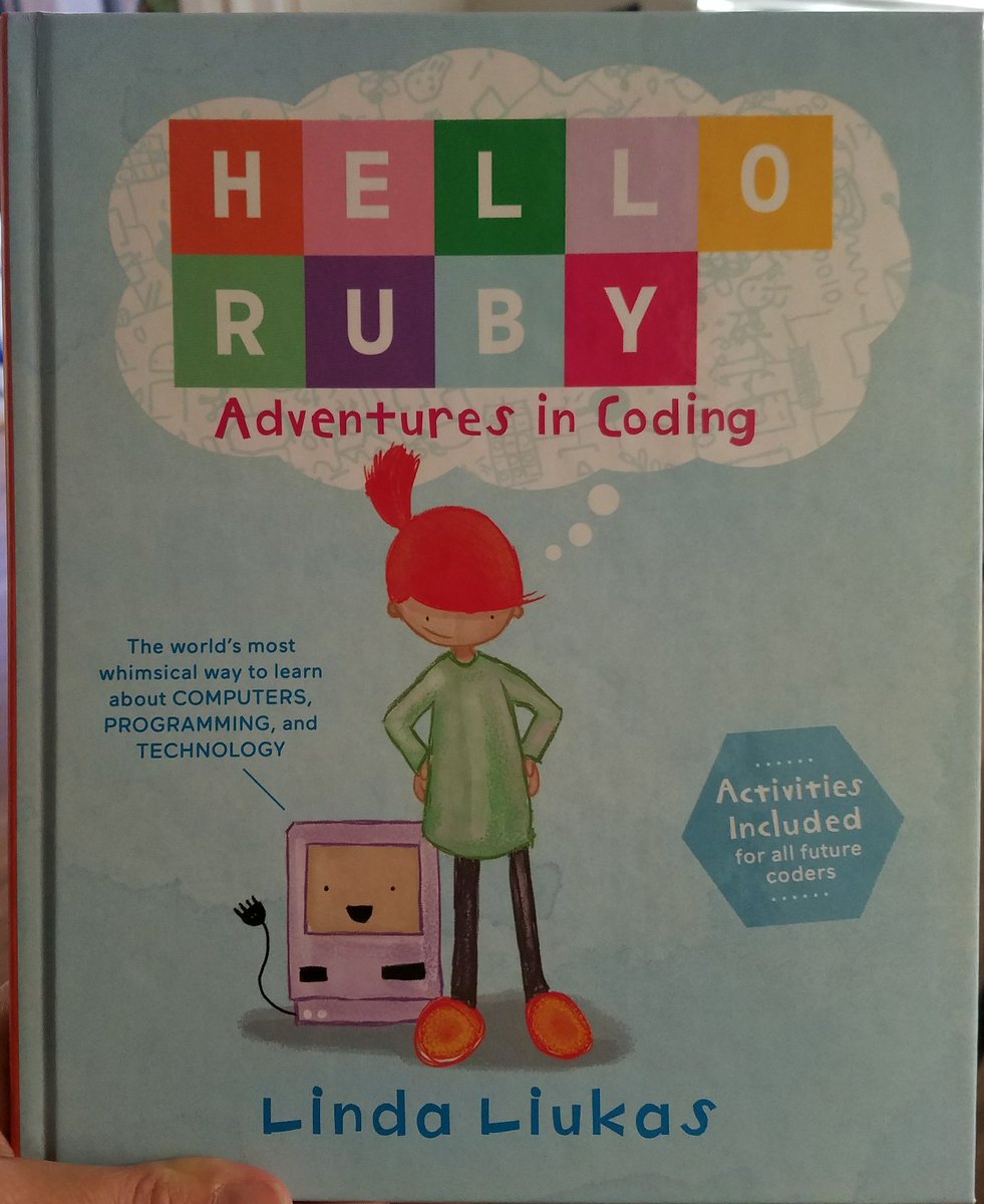 KarlyMoura's tweet photo. "Hello Ruby Adventures in Coding" just arrived! How have I survived without this book???? LOVE it!!! #K2CanCodeToo 👍 https://t.co/zK8vc9mMs1