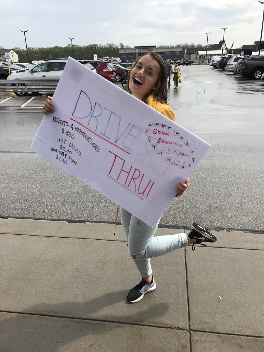 Chilling and grilling at Festival Foods on Lineville... stop by to support #RaiderStrong global education