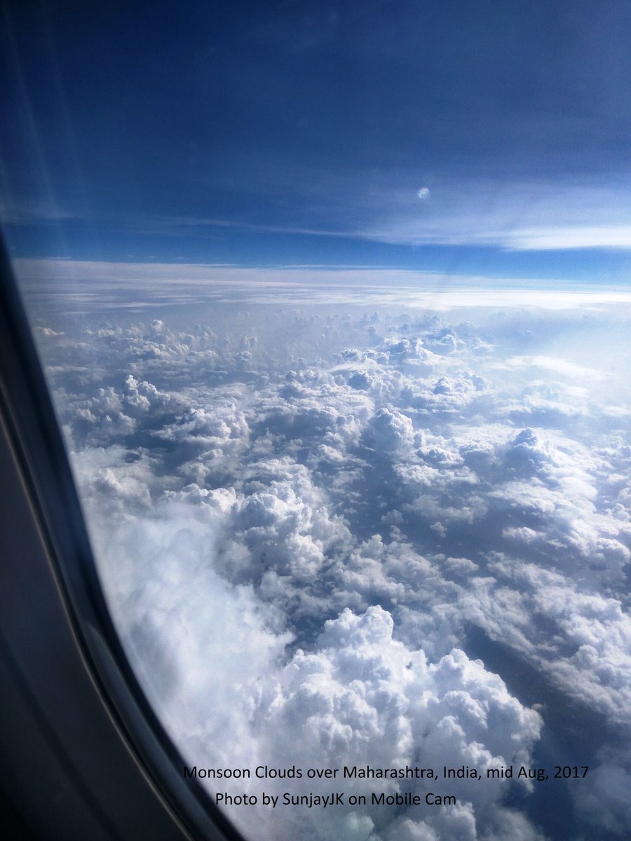 SunjayJK's tweet photo. #Monsoon #Clouds over #Maharashtra, India, mid Aug, 2017
#Photos by me, #SunjayJK on #MobileCamera
✈️enroute to #Goa. #Monsoons #Photography https://t.co/KixSirCsD7