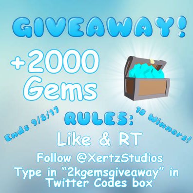 PandemicRBLX's tweet photo. Thank you guys for 2k followers! We love our fans, so we're giving 10 lucky followers 2k gems in #ProjectMinigames! #ROBLOX #RT #FAV Rules๐ https://t.co/cBFmgS04jJ