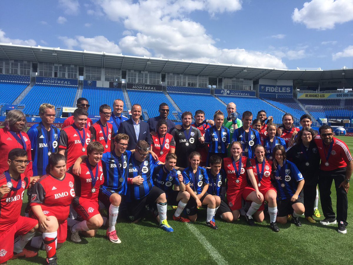 TorontoFC's tweet image. The match ends 2-2 in Montreal between the two @CanadaSpecialO Unified Squads.  Thanks again to @KiaCanada for thier support!