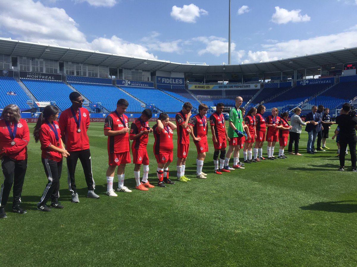 TorontoFC's tweet image. The match ends 2-2 in Montreal between the two @CanadaSpecialO Unified Squads.  Thanks again to @KiaCanada for thier support!