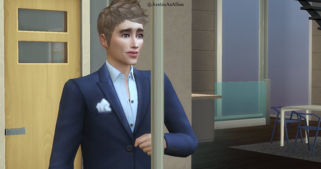 Justin as a sim tweet media