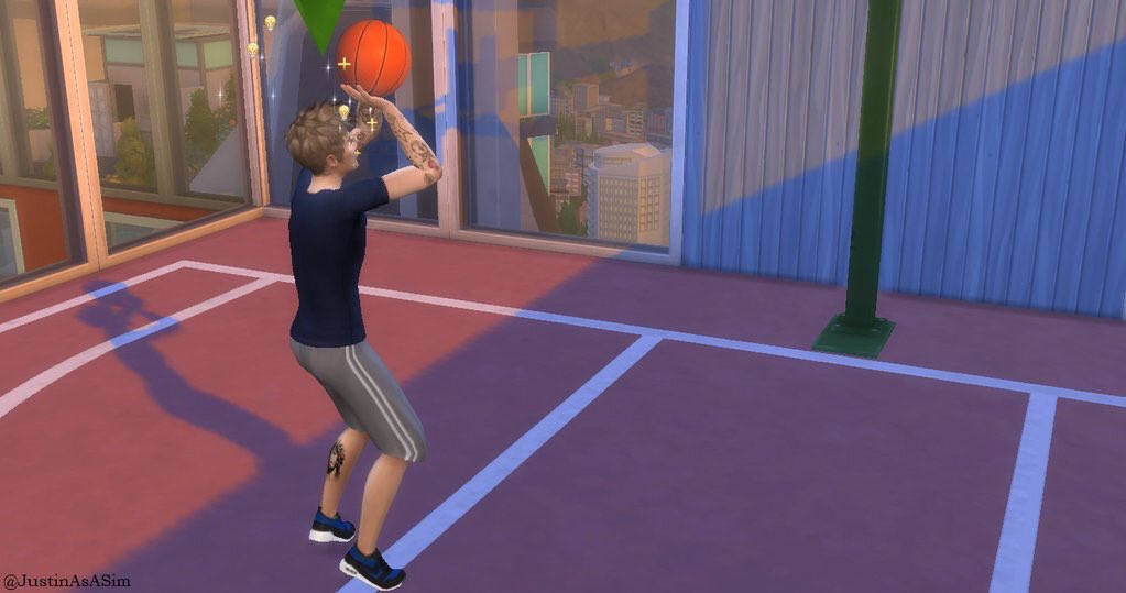 Justin as a sim tweet media