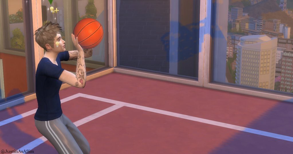 Justin as a sim tweet media