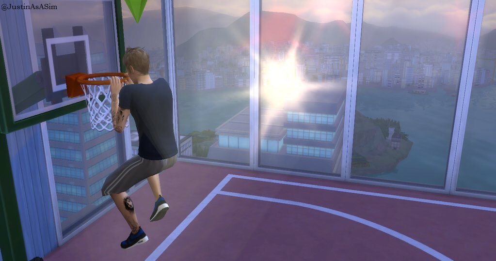 Justin as a sim tweet media