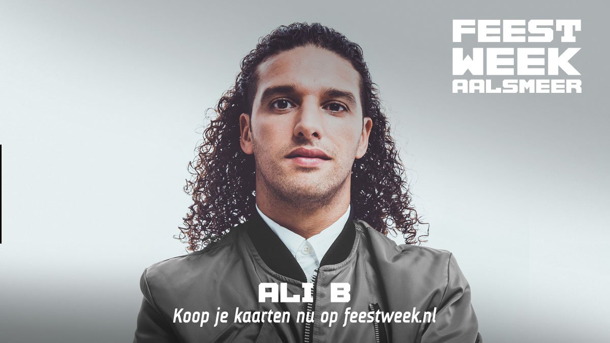 Feestweekaalsme's tweet photo. Met zijn 1e album in 10 jaar draait Ali B weer op volle toeren. Op 8 sept staat hij op ons podium! Tickets 👉 https://t.co/YvCclky7iA #fwa17 https://t.co/EHfL273noC