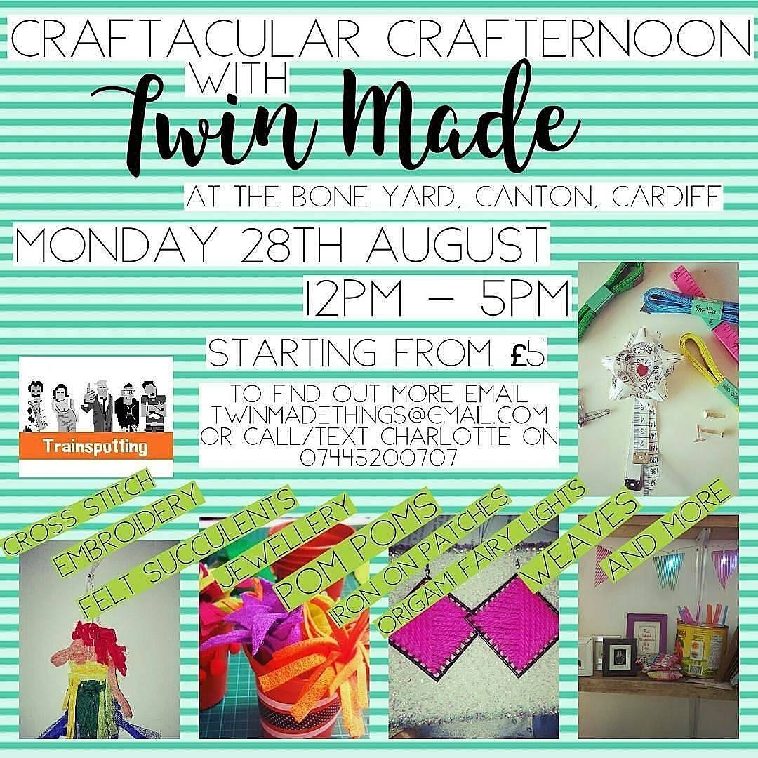 Twin_Made's tweet photo. Tomorrow we have a #craftacular #Crafternoon planned @BoneYardCardiff. A great excuse to come check out our #colourful #creativecontainer. https://t.co/6ggHpYAQaF