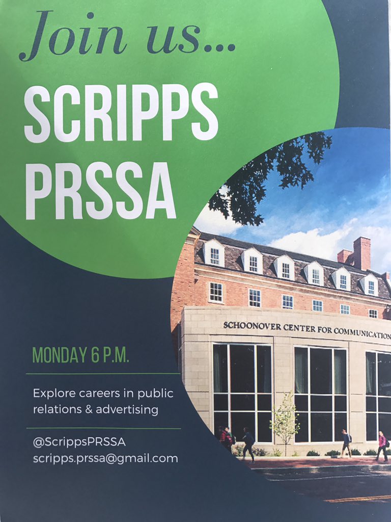 ScrippsPRSSA's tweet photo. Hey #OUClassof2021! Don't forget to stop by our table at the Involvement Fair for more info & encourage-mint π https://t.co/IyTAg356tH