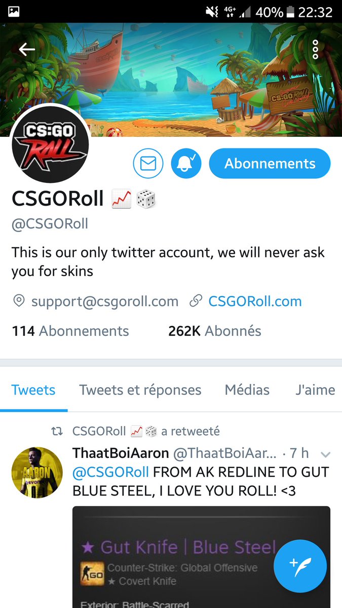 KvxtGod's tweet photo. @CSGORoll Gl https://t.co/jhXMWAQYcO