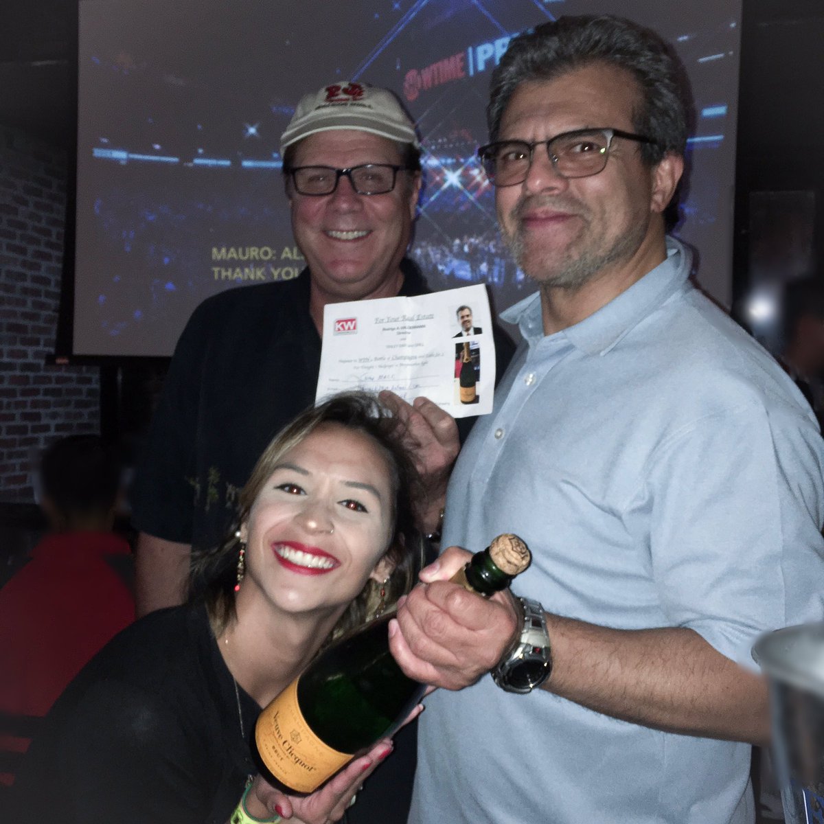 Champagne Winner John Mack sponsored by me #RealEstate agent - McGregor/Mayweather Showtime. Tks 2 participants &amp; <a href="/tenleybar/">Tenley Bar & Grill</a> #WashingtonDC