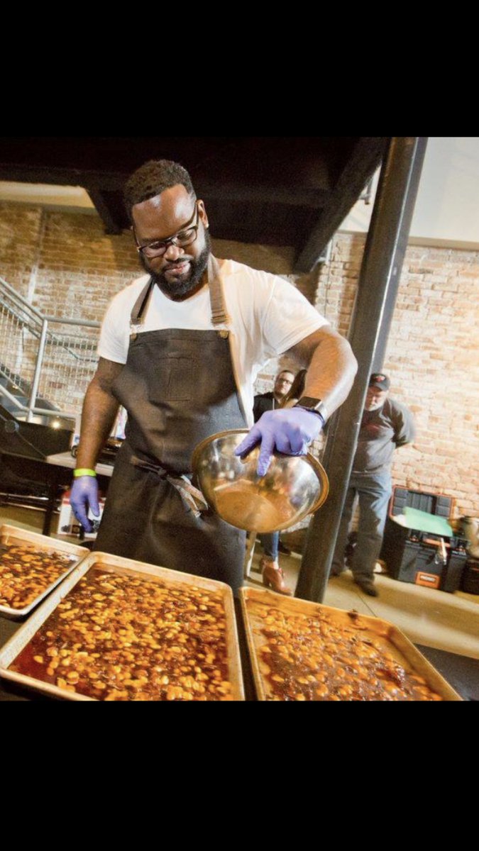 LamarJMoore's tweet photo. When you think that making bbq spiced bacon brittle is a great idea ...  
Photo credit  @anthonymartorina  #cheflife #cheffeed #bbq #bacon https://t.co/uKnWi86SnQ