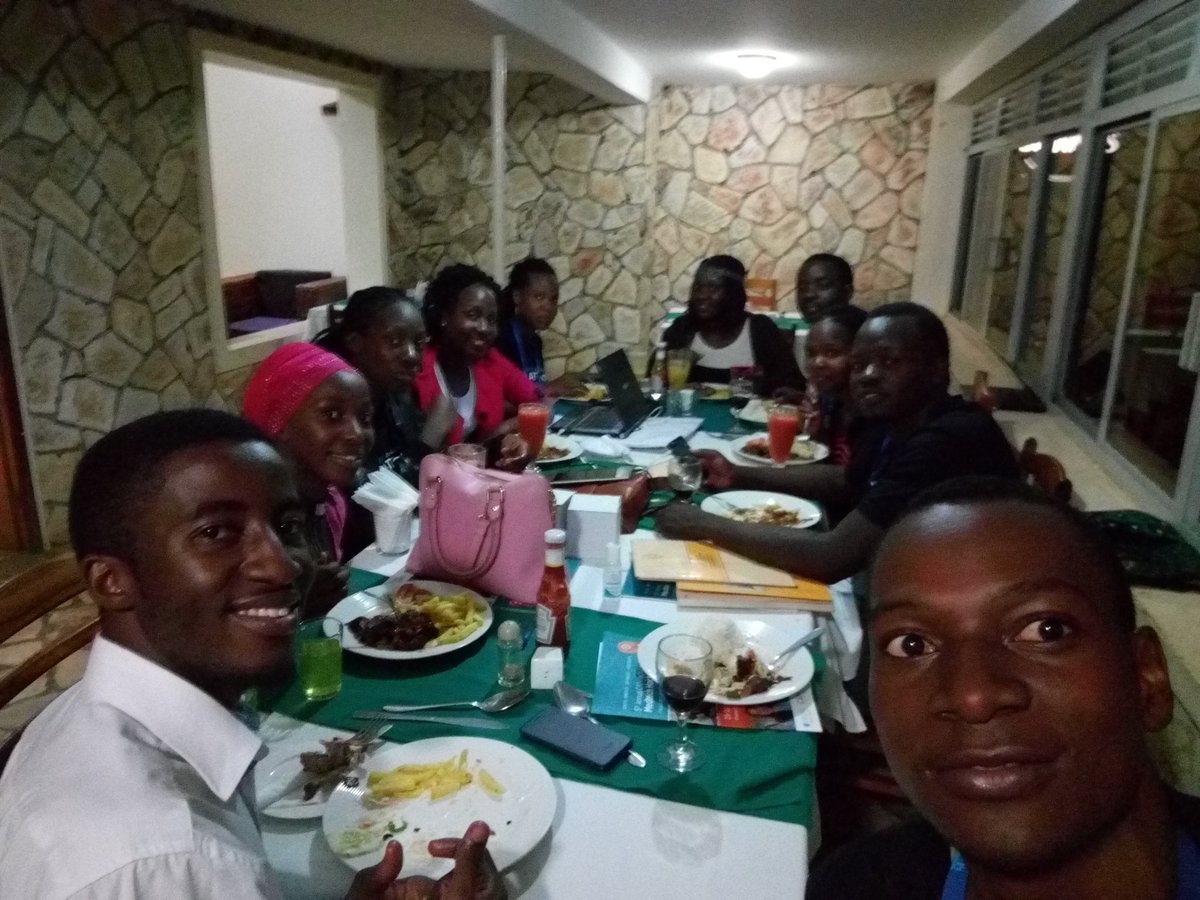 DrAhimbisibweP's tweet photo. Team Kangaroo+ sharing at a dinner after winning the grand prize at 5th @CAMTechMGH

Celebrating the win for preterm angels :)
#Hack4Health https://t.co/V9WrZ8XLur