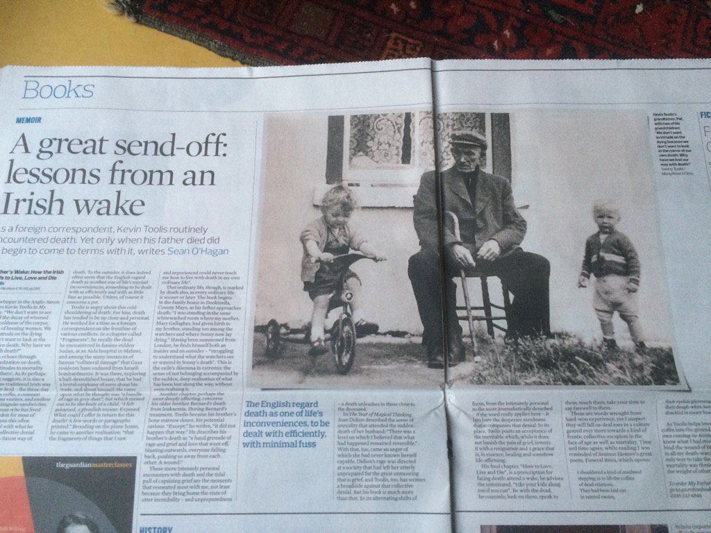 Wonderful review of #MyFathersWake  #theobserver by #SeanOHagan 'To shoulder a certain manhood.'