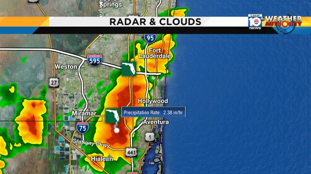 Heads up #SoFlo, torrential rain in spots this afternoon. Heavy T-Storm over Hialeah to Ft. Lauderdale at the moment https://t.co/sxtikXgVSp