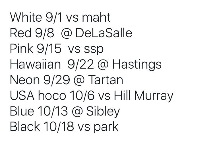 SimleySuperfan's tweet photo. Here are the football game themes! SCHOOL SPIRIT ITS COOL! GO ALL OUT !!!❤💙❤️💙 https://t.co/mRe0qXNeXv
