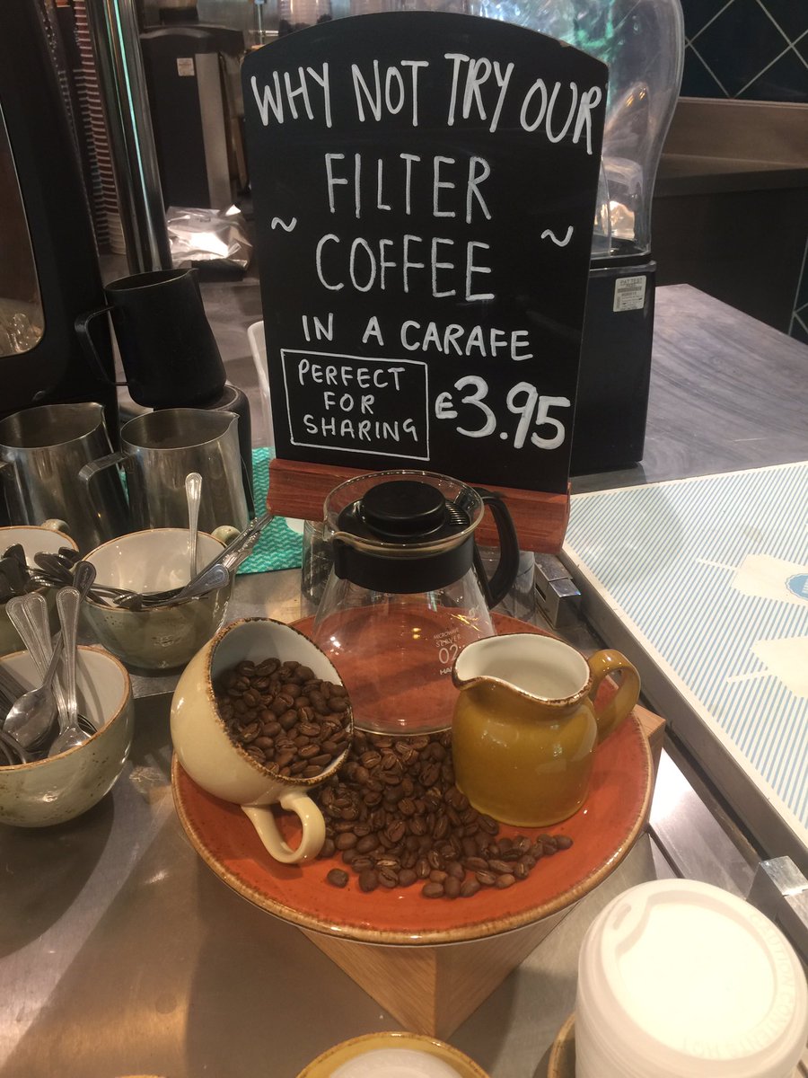 HH_Colchester's tweet photo. Carafes of filter , perfect for sharing! Why not bring a friend and try one today! #bettercoffee https://t.co/ubDBNEHMte