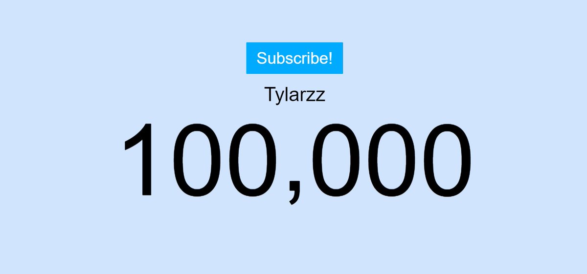 Tylarzz's tweet image. I'm going to get emotional here, thank you all for 100,000 subscribers. From the bottom of my heart. Thank you.