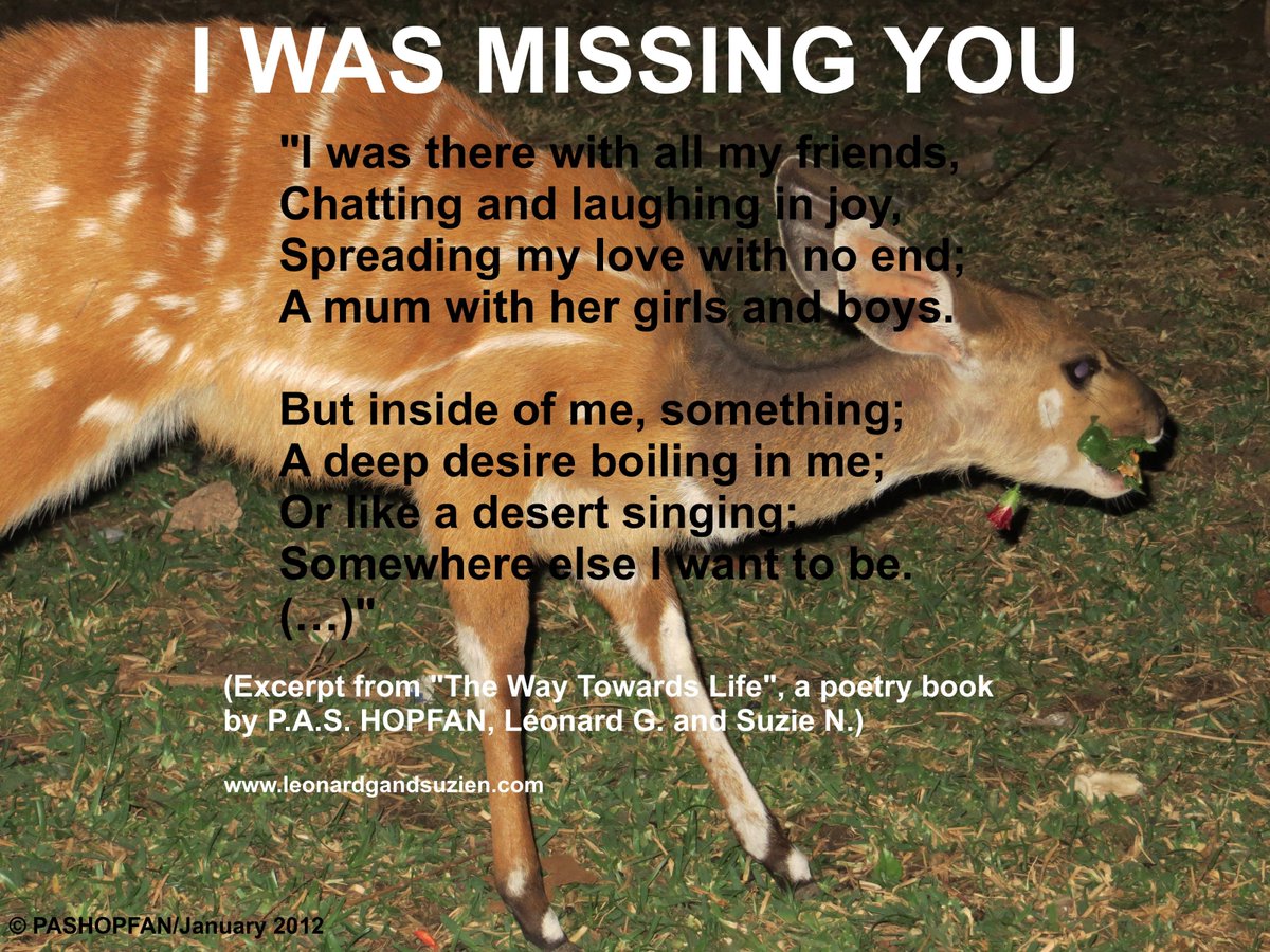 PASHOPFAN's tweet photo. Discover "I Was Missing You", a #poem by #PASHOPFAN, Léonard G. and Suzie N., available at Amazon, among others. #Shalom! #TheWayTowardsLife https://t.co/5FP2ZTNt7o
