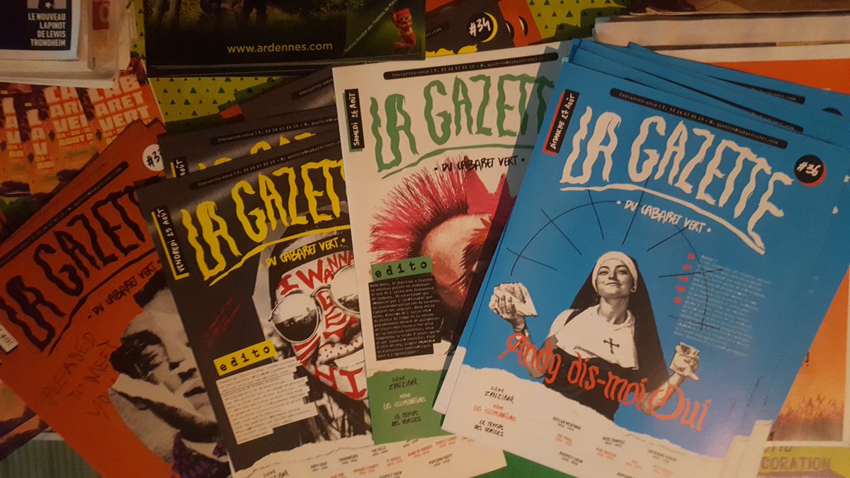 France3CA's tweet photo. La Gazette du @CabaretVert, la Bible du festivalier ! #cv2017 https://t.co/MfoT9Q2WHv https://t.co/il0qqfTCiT