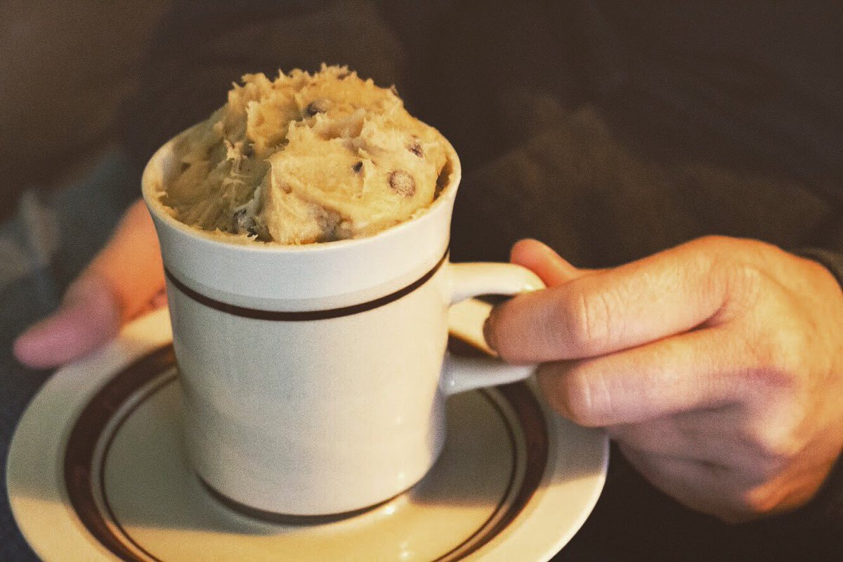 DipperDough's tweet photo. Kinda chilly here in TC have a warm cup of Cocoa topped with Rocket Chip cookie dough https://t.co/dlKSFhS67w