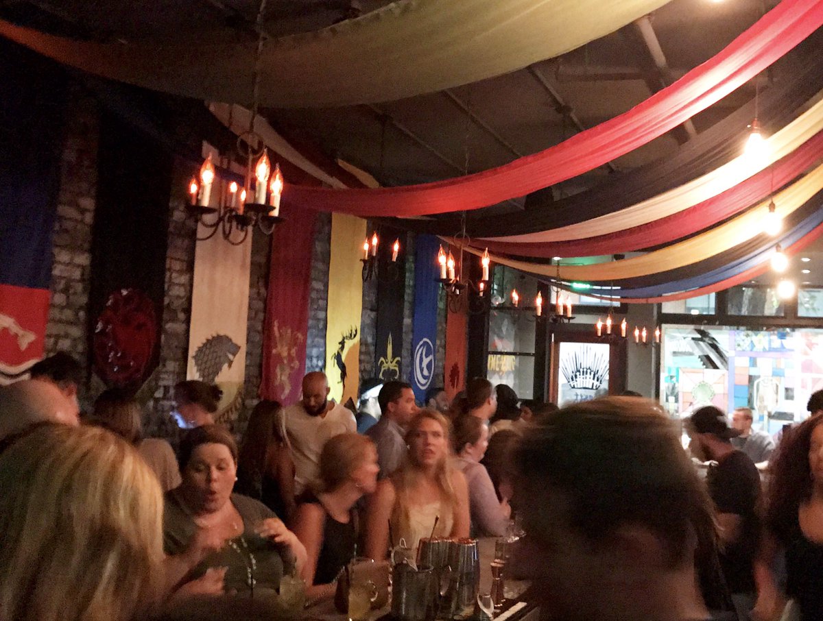 gracenote's tweet photo. Winter is here! Made it to the #GameofThrones pop-up bar in DC. Loved the full-sized replica of the Iron Throne and wall of faces #GOTPUB https://t.co/cEWNJ3PqNj