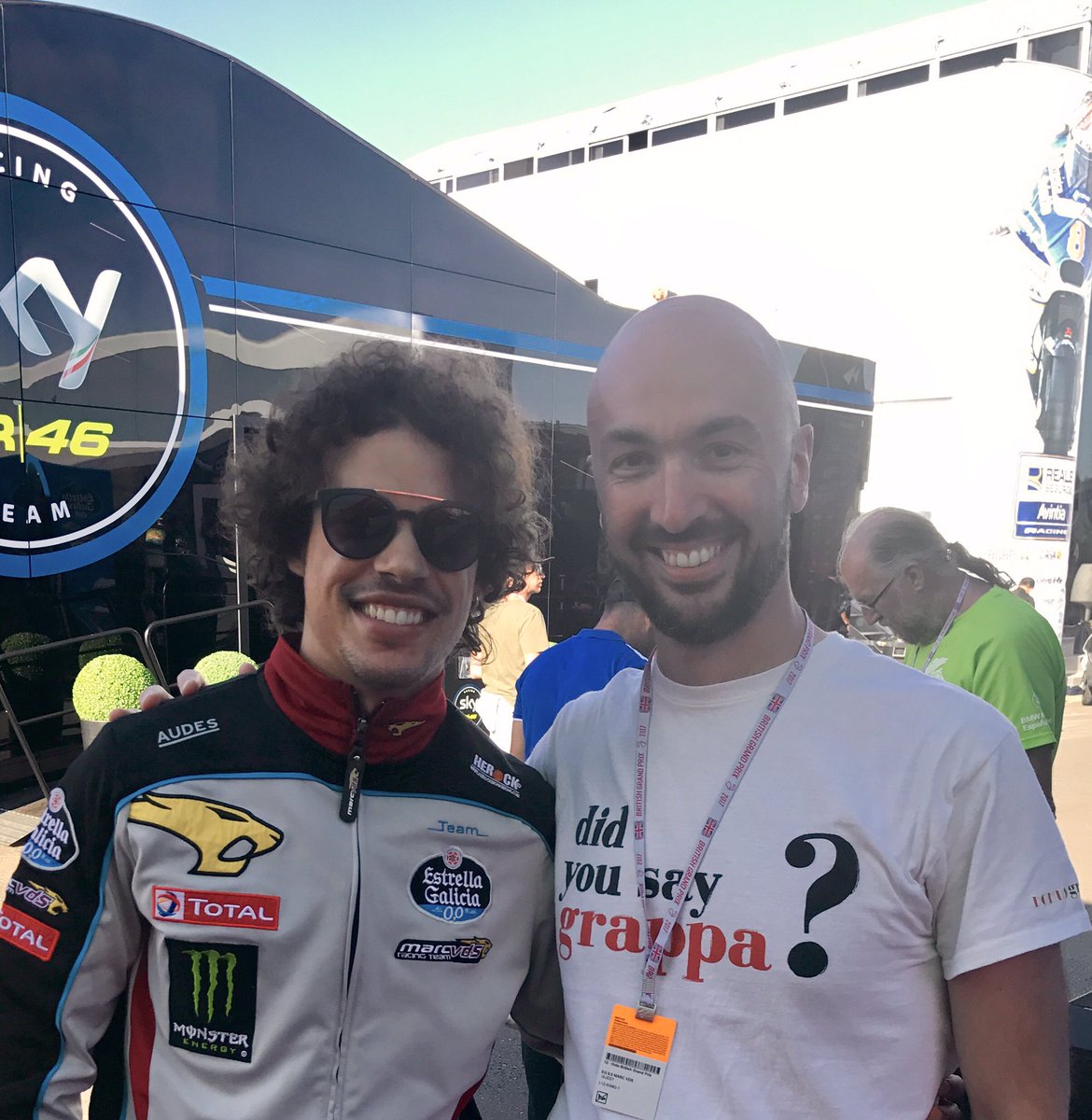 massidomus's tweet photo. What a beautiful day today! Thank you @francomorbifan #motogp #Silverstone #sunday #francomorbidelli https://t.co/FsQqMR0NOW