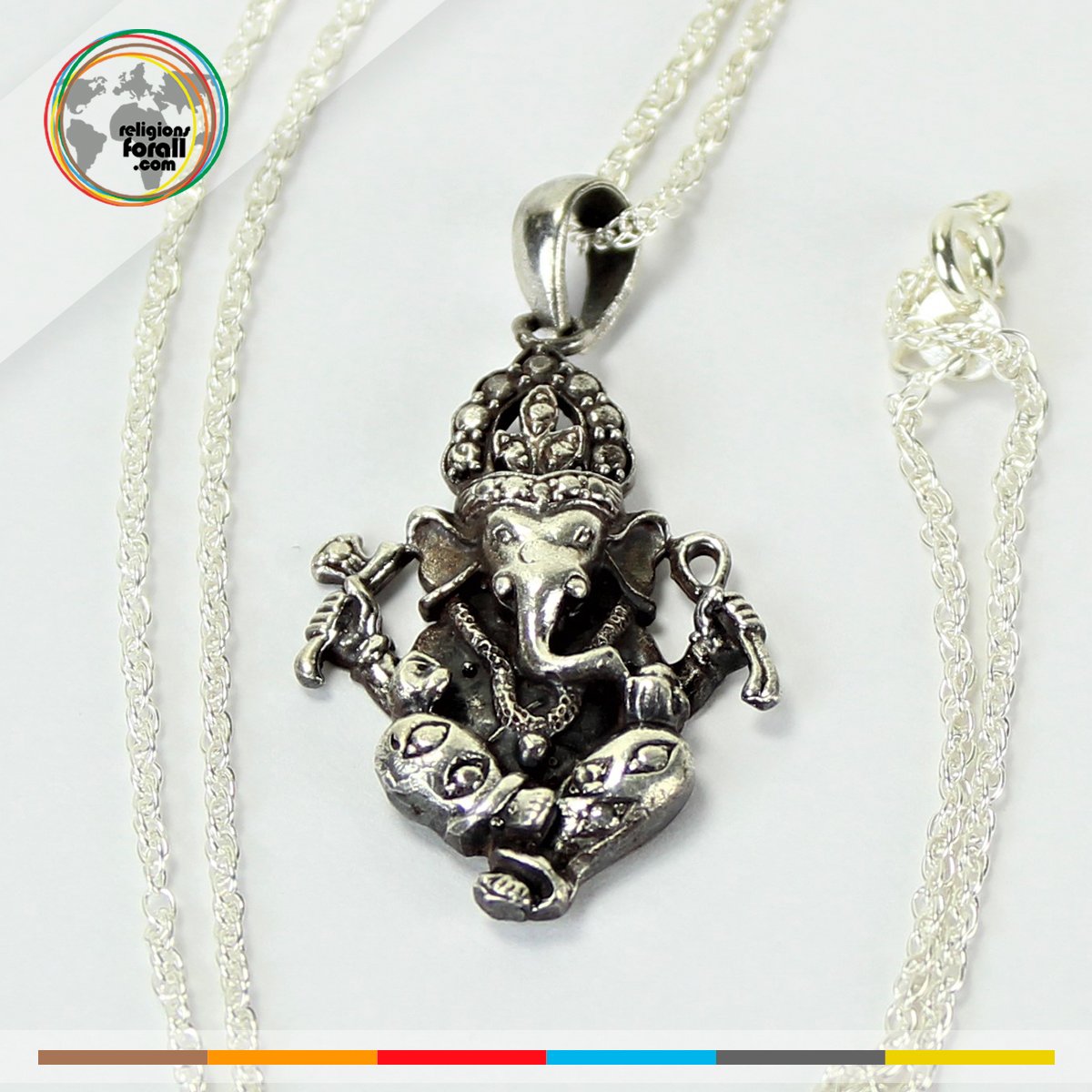 Religionsforall's tweet photo. Bring the benevolence of Ganesh with you everywhere using our Ganesh Sitting Charm.
#ReligionsForAll #Ganesha #Pendant #India https://t.co/F9Nbktso8y