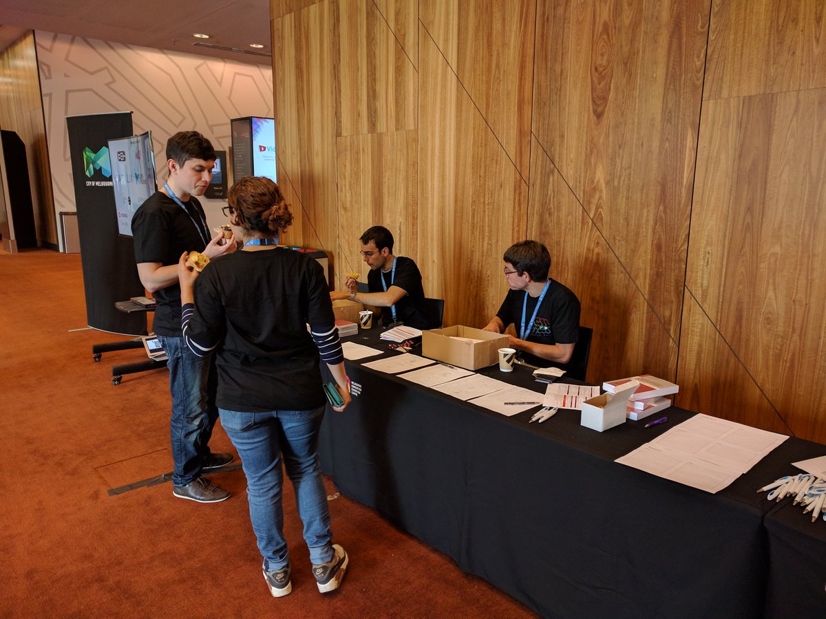 cpxconf's tweet photo. Our volunteers "registering" some muffins https://t.co/eBHgXbbBxR