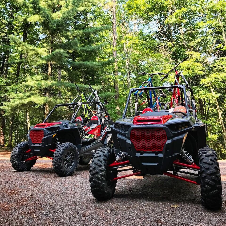 Double the adventure. #RZRLife #mountainbiking 
Repost: <a href="/emilymarie122/">Emily Nordby</a>