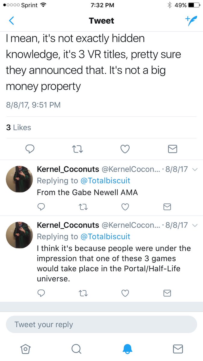 Tyler_McV's tweet photo. @Fr0z3nR These are the Tweets from @KernelCoconuts 
These VR titles may just be cashgrabs in a different way, using the IP for sales. https://t.co/4cwnkH1033