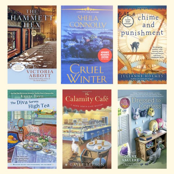 Do you love reading mysteries? Tweet #lovecozies and #sleuthers and you could win these six books! <a href="/hallmarkmovie/">Hallmark Movies & Mysteries</a> #GarageSaleMystery