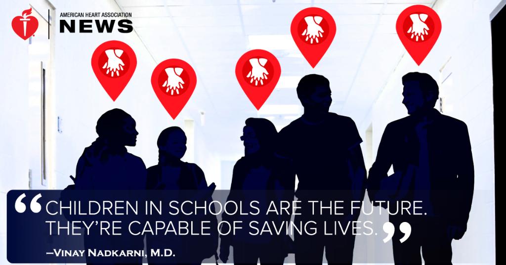 MichiganAHA's tweet photo. CPR in school laws take effect in eight new states this year and Michigan is one of them! #AHANews https://t.co/1zR1lGXbRP #CPRMI https://t.co/w3rhhYqZMN