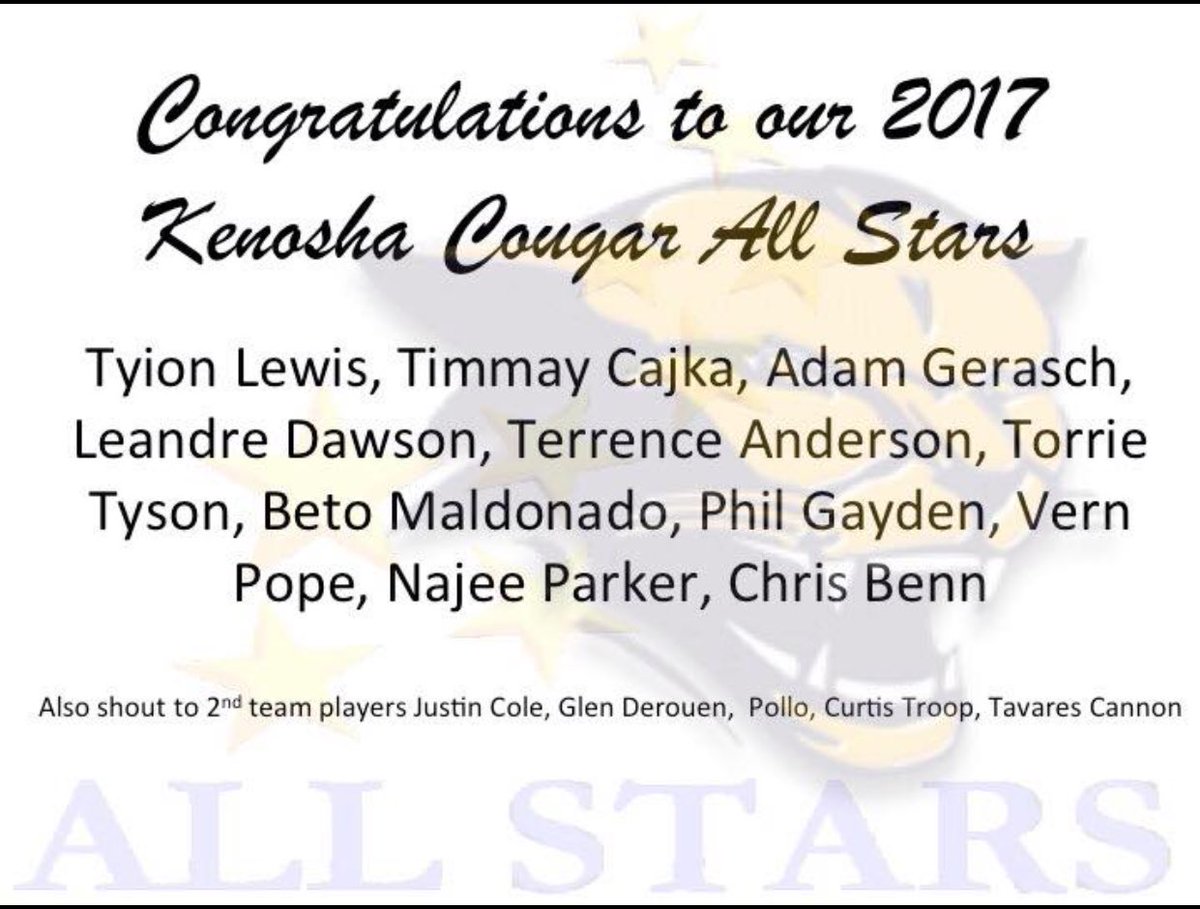<a href="/ktown_cougars/">Kenosha Cougars</a> 🏈😎