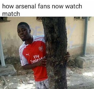 nairaland's tweet photo. Peter Okoye Shares Photo Of How Arsenal Fans Now Watch Football After 4 - 0 Defeat https://t.co/DnnF0DiCvB https://t.co/KiPN3Or875