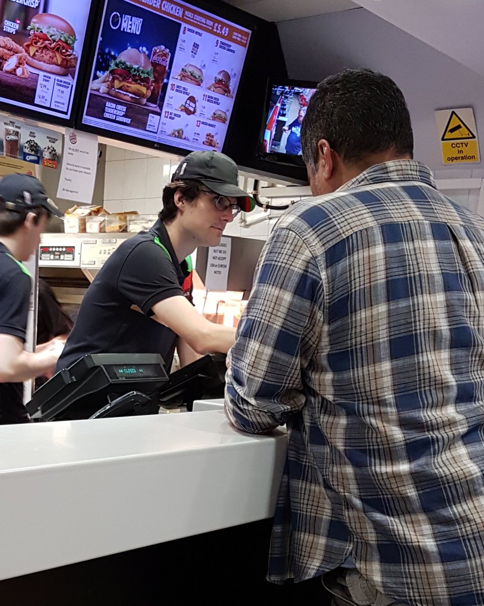 MrSamWilson's tweet photo. Can't wait until the Louis Theroux documentary about working in Burger King https://t.co/LOcOV6kv9r