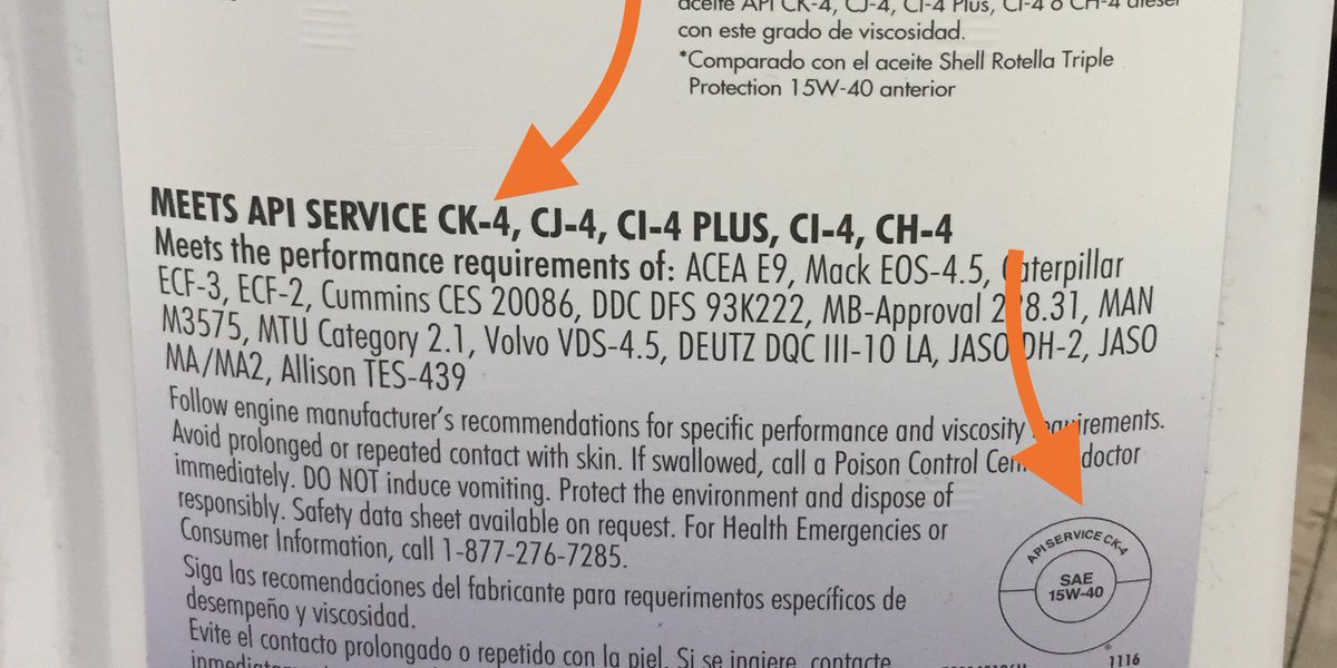 DieselMatters's tweet photo. Not sure what oil you need? Turn the bottle around & check that it's the right #APILicensed product for your truck: https://t.co/b4BxZL4lQM https://t.co/iOOmHwPjkI