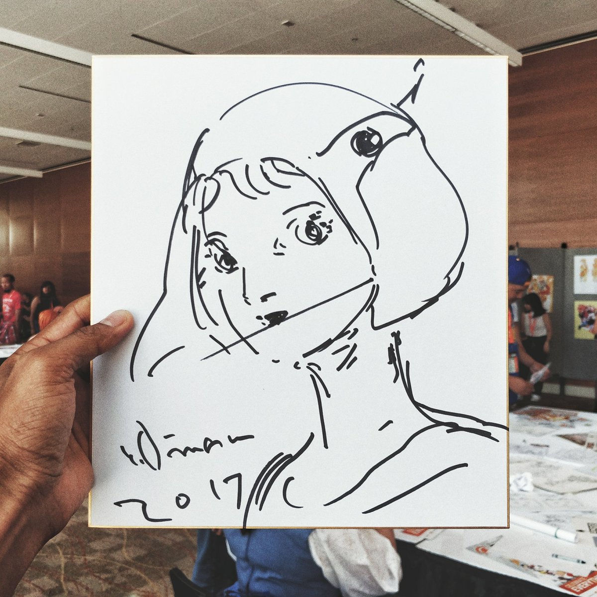 gregoryjamn's tweet image. Jun the Swan sketch from Yoshitaka Amano!!!!! #GATCHAMAN #CRX2017 @crunchyrollexpo