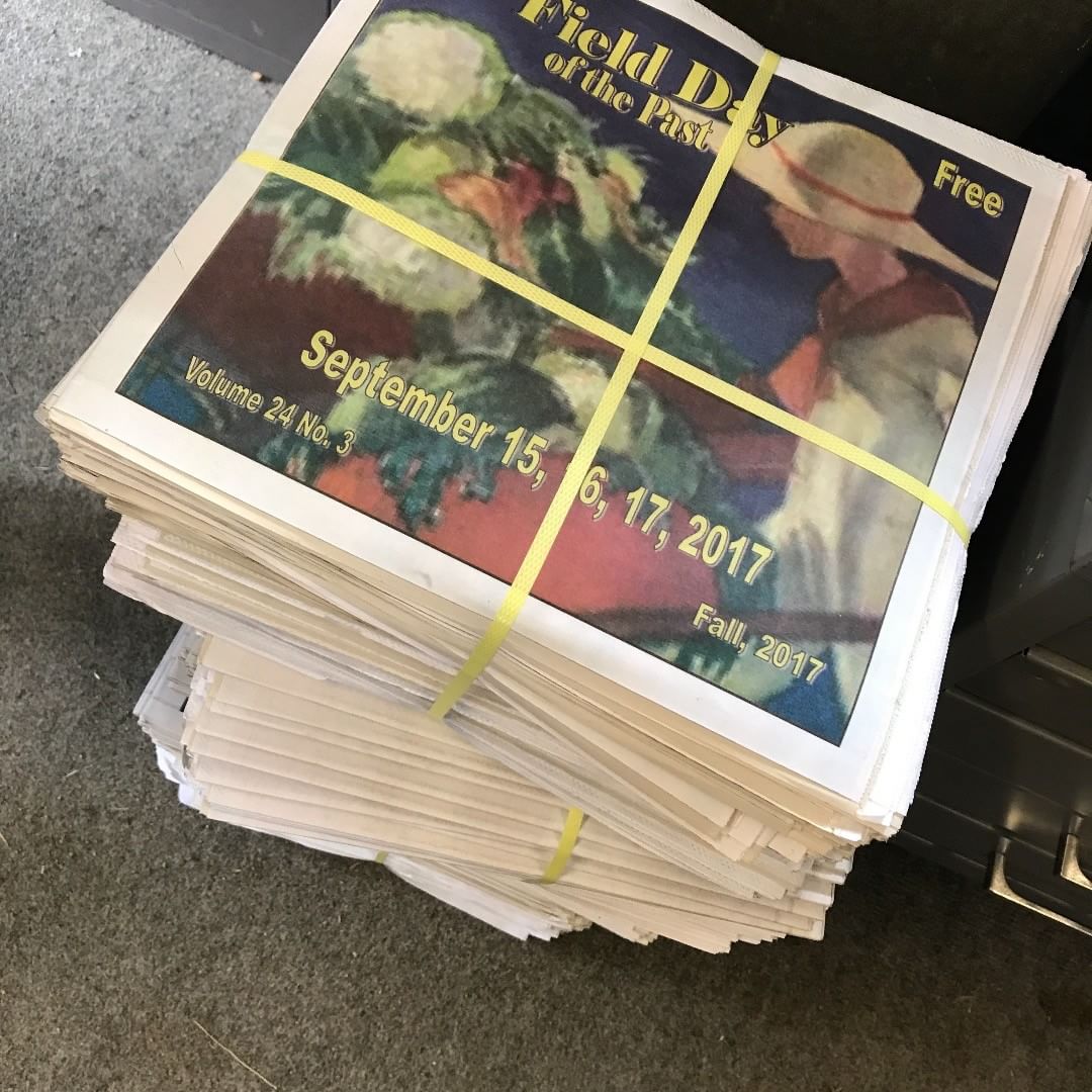 FieldDayofPast's tweet photo. The Fall 2017 #FieldDay of the Past newspaper is hot off the press stocked w/ Survival Guide &amp; Schedule of Events! https://t.co/TYqvsH7RZQ https://t.co/0Pd55Vg4Tj