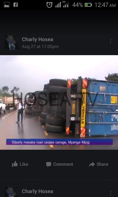 Hoseacharis's tweet photo. Masaka road construction nature causes carnage.says users. https://t.co/R94umeBkGR