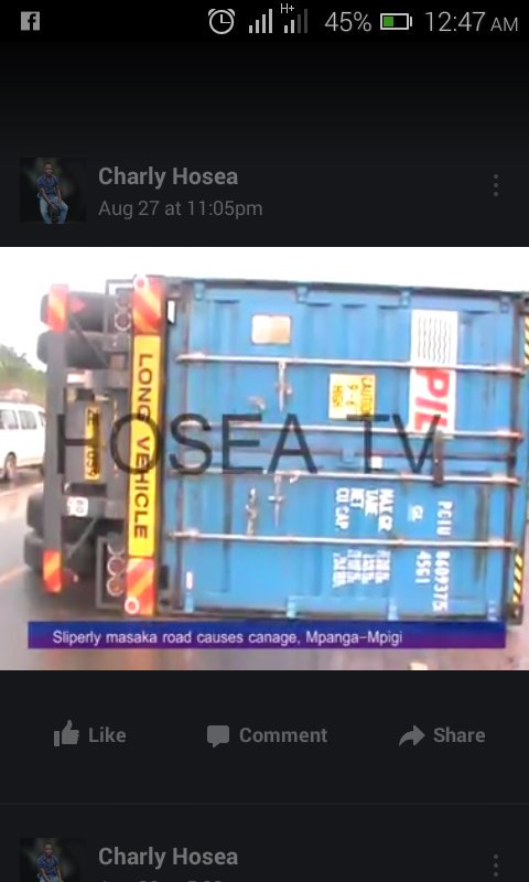 Hoseacharis's tweet photo. Masaka road construction nature causes carnage.says users. https://t.co/R94umeBkGR