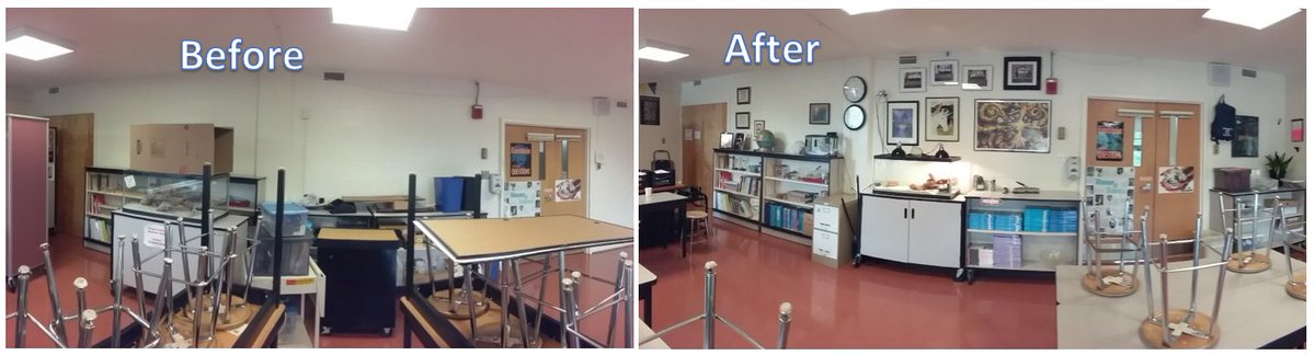 SRMS_Science's tweet photo. #Backtoschool tomorrow! Not quite perfect, but ready enough for the 1st day. #TeacherLife #classroomsetup2017 #middleschool #science https://t.co/3UccqJ4xUo