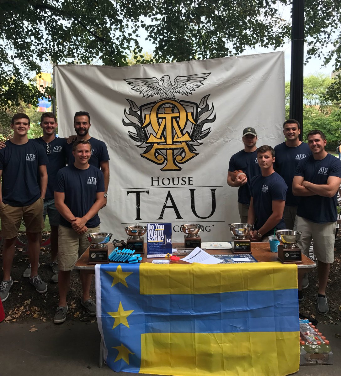 ATO_KentState's tweet photo. Find your favorite ATO's at @CSIKent Blastoff! We are located between the library and student center. #RushIsComing https://t.co/rbDVrvvzyU