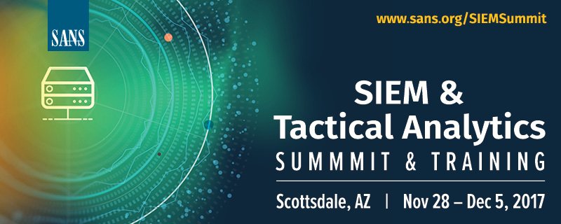 SANSInstitute's tweet photo. Master your #SIEM by attending the #SIEMSummit & the new #SEC55 course w/ @SecurityMapper
Nov 28 - Dec 5: https://t.co/SBsOZVUcKL https://t.co/2zIoe8xfTZ