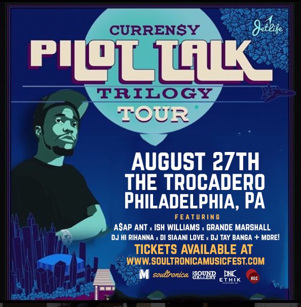 RECphilly's tweet photo. Catching Flight w/ @CurrenSy_Spitta &amp; the gang at @thetrocadero tonight. 

#PilotTalkTrilogy ✈️ https://t.co/VSqJe9U6Uq