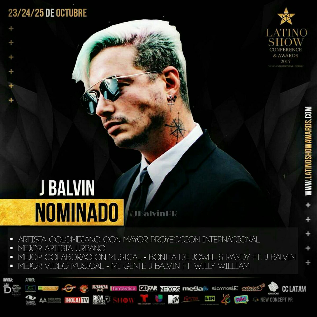 jbalvin_PR's tweet photo. #JBalvin nominado en los #LatinoShow 2017 
Ingresa 👉 https://t.co/OqtbromAQ7 UN SOLO VOTO POR CUENTA!

#TeamBalvinPR https://t.co/CzWVIAdaTG