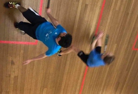 AusRacketlonGuy's tweet photo. Rohan Toole (WR 235) &amp; I spun each other around in circles in yesterday's #SheppartonSquash div 1 final.
11/5 6/11 11/8 3/11 5/11 #SoClose https://t.co/bPz3Cra4SG