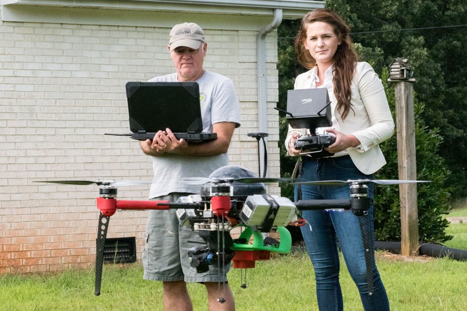 GoDanRiver's tweet photo. Flying over fields, AgBot gathers data to help Southern Virginia farmers https://t.co/CtO6LqZl7r https://t.co/oz5Hr3R0xU