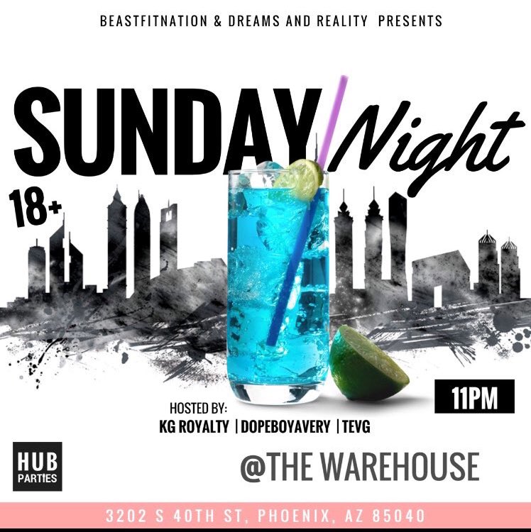 KgRoyalty's tweet photo. TONIGHT‼️‼️ 

Sunday Ladies Night ‼️👭

All ladies free until 12! 👏👀 https://t.co/MasTH3xP4h